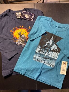 NWT Cinch and Cowboy Hardware Kids Long Sleeve & Short Sleeve Roughstock Bundle